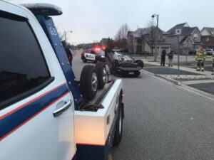 Flipped Vehicle Towing
